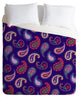 Deny Designs Pimlada Phuapradit Purple Paisleys Duvet Cover-Lightweight