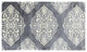 2' x 4' Gray and Ivory Scallop Medallion Washable Floor Mat