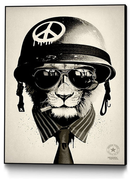 Office Warfare Art block Framed Canvas, 18"x24"