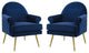 Revive Armchair Performance Velvet Set of 2 - Navy