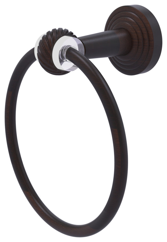 Pacific Beach Towel Ring with Twisted Accents, Venetian Bronze