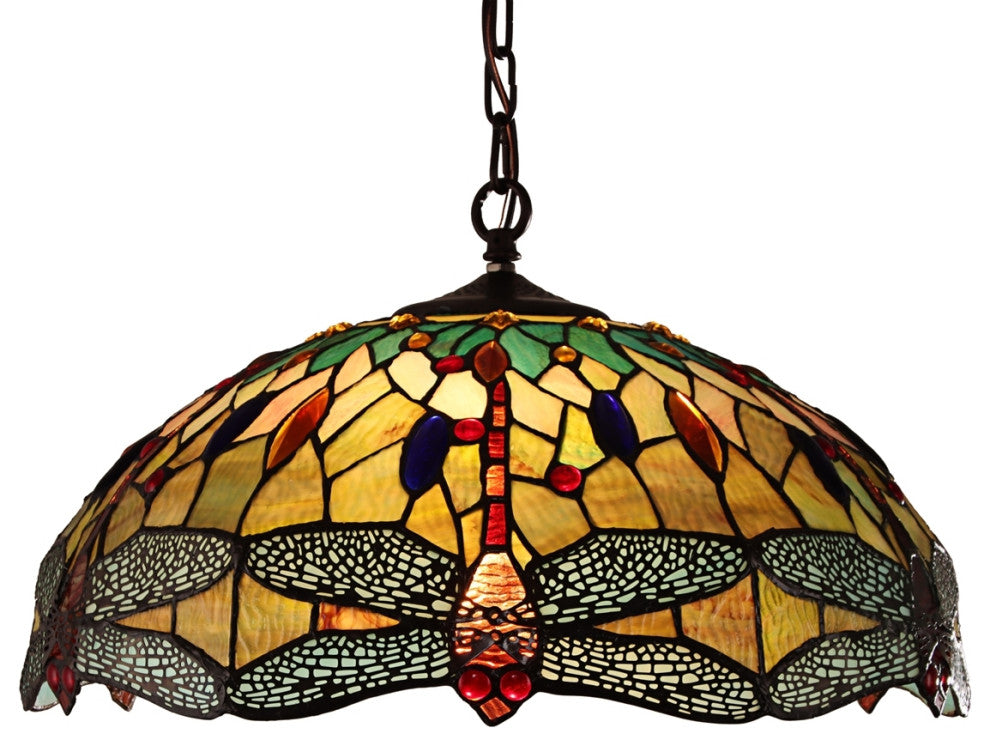 CHLOE Lighting CH3T471GD18-DP3 EMPRESS Blackish Bronze 3 Light Hanging Pendant