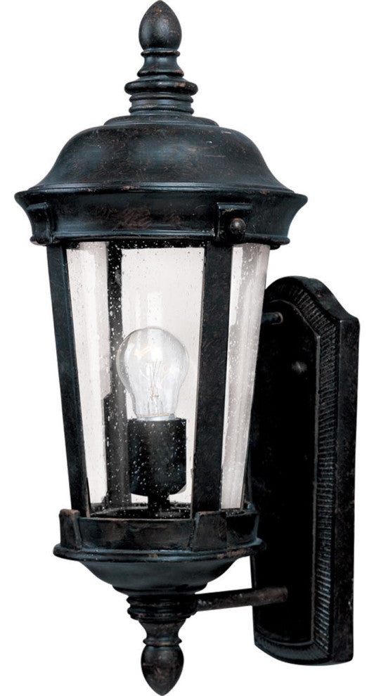 Maxim 3020 Dover 17" Tall 1 Light Wall Sconce - Bronze / Seedy Glass