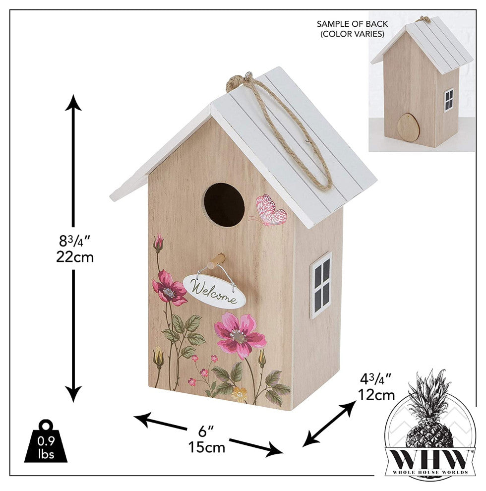 Rustic Welcome Birdhouse, 8.75 Inches