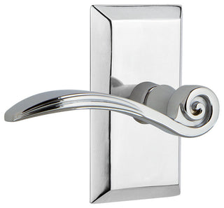 Studio Plate With Swan Lever, Bright Chrome, Privacy, Right-Handed