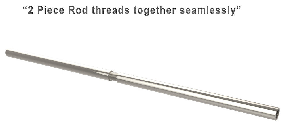 60" Shower Curtain Rod, Polished Nickel