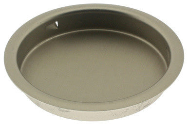Genuine Solid Brass Round Flush Pull, Satin Nickel