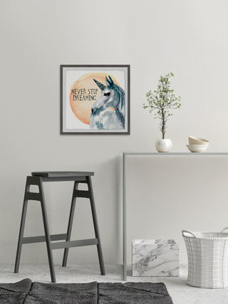 "Never Stop Dreaming" Framed Painting Print, 12"x12"