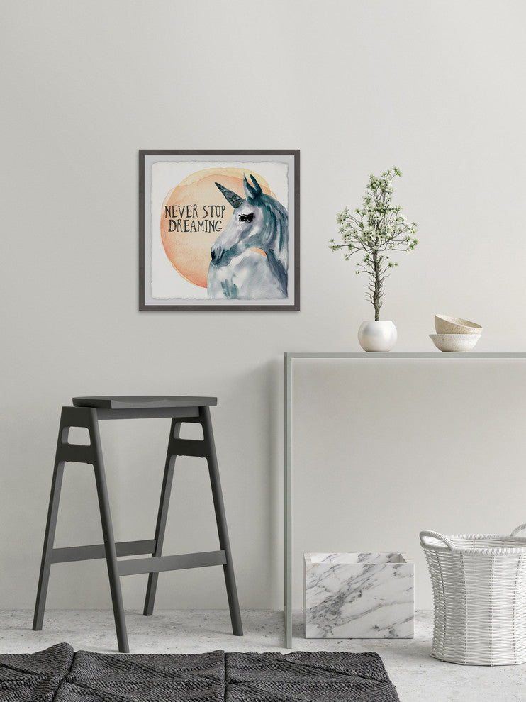 "Never Stop Dreaming" Framed Painting Print, 12"x12"