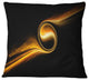 Fractal 3D Dancing Yellow Design Contemporary Throw Pillow, 16"x16"