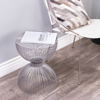 Butler Nicholas Silver Meatl End Table