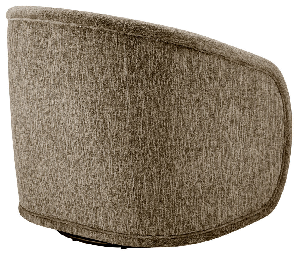 Margareth Fabric Swivel Accent Arm Chair, Pasadena Taupe