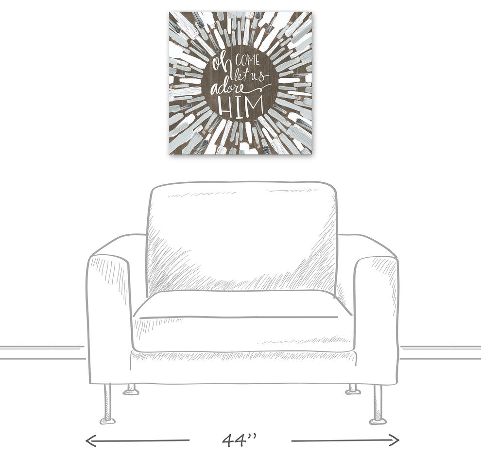 "Oh Come Let Us Adore Him" Canvas Wall Art, 20"x20"