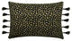 Blue Denim Gold Printed Spots Cotton 12"x14" Lumabr Pillow Cover, Leopard Gold