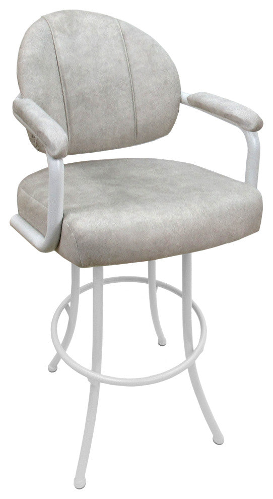 Swivel Counter 26", 30" or Extra Tall 34" Metal Bar Stool M-70, Outlier Stucco - White, 26"