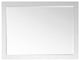 Ivy Rectangular Bathroom Wood Framed Wall Mirror, White, 48"