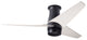 Velo Flush DC Fan, Dark Bronze Finish, 48" Whitewash Blades, No Light