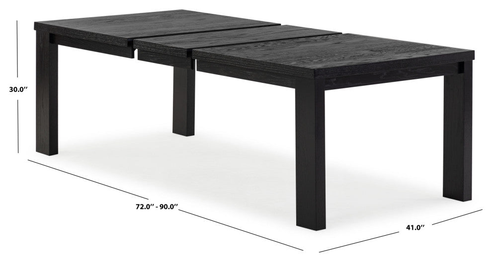 Safavieh Couture Desmond Extendable Dining Table, Black