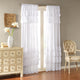 Madison Park Anna Oversize Ruffle White Window Curtain, Panel 84"