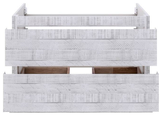 Fresca Formosa Modern 59" Rustic White Wall Hung Bathroom Cabinet