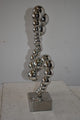 Modern Art Abstract Made of Shiny Metal Chrome Balls Size: 10" x 7" x 24"H