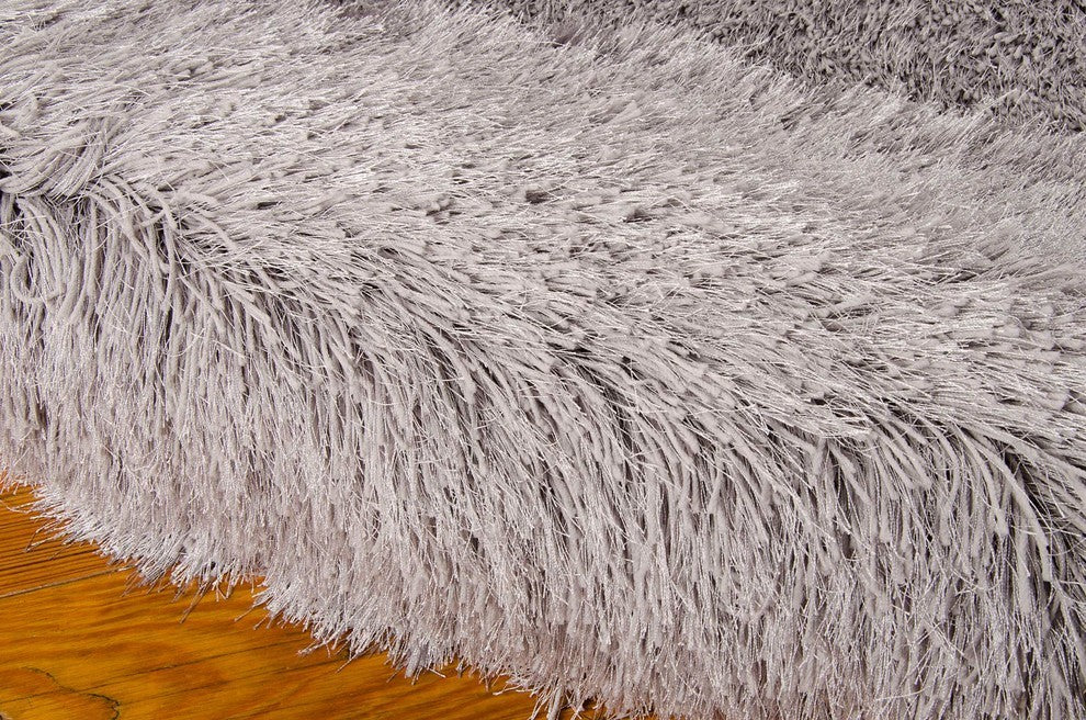 Kathy Ireland Studio "Studio Boulevard" Shag Area Rug By Nourison, Silver
