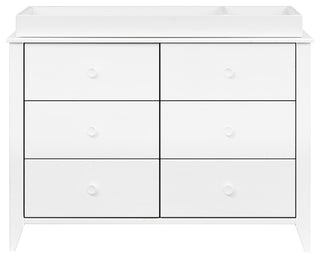 Sprout 6-Drawer Double Dresser, White