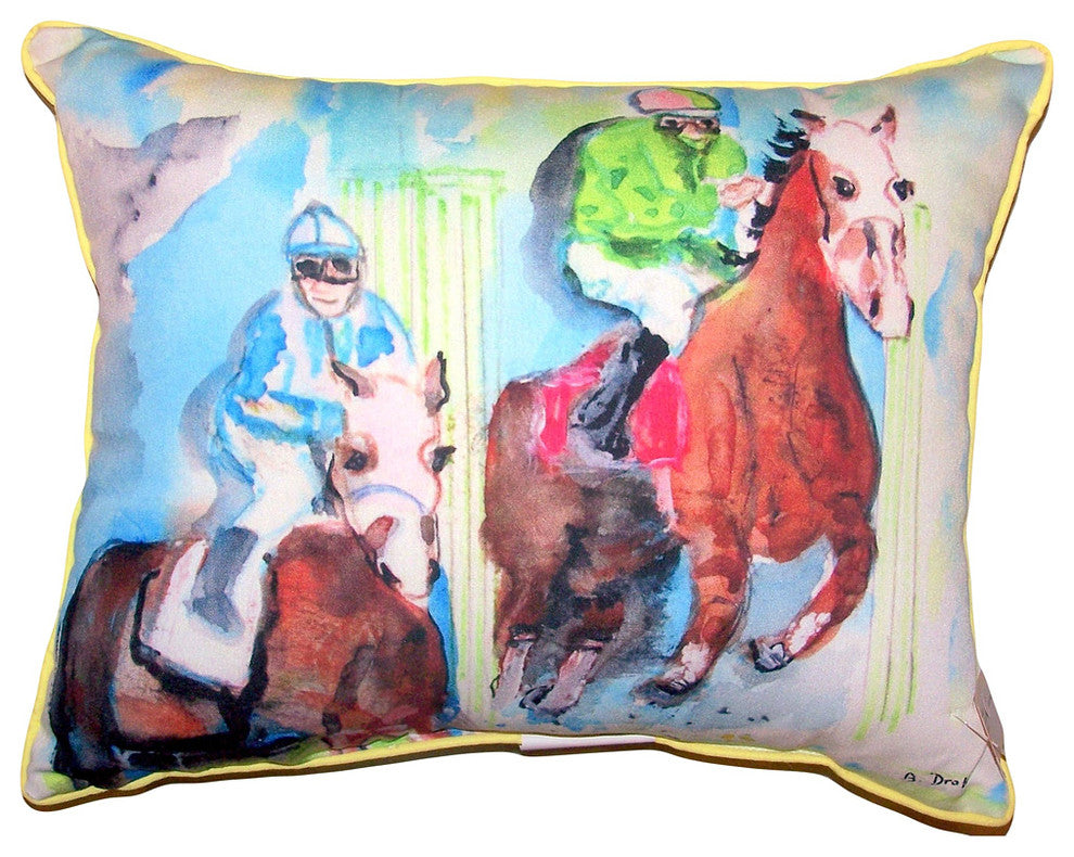 Starting Gate Small Outdoor/Indoor Pillow 11x14 - Set of Two