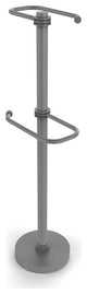 Free Standing Two Roll Toilet Tissue Stand, Matte Gray