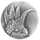 Cockatoo Knob Antique Pewter Small, Left Side, Left