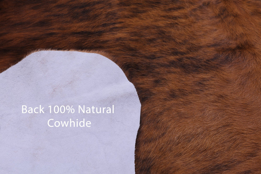 Brindle Natural Cowhide Rug 6' 6" X 6' 1" C1875