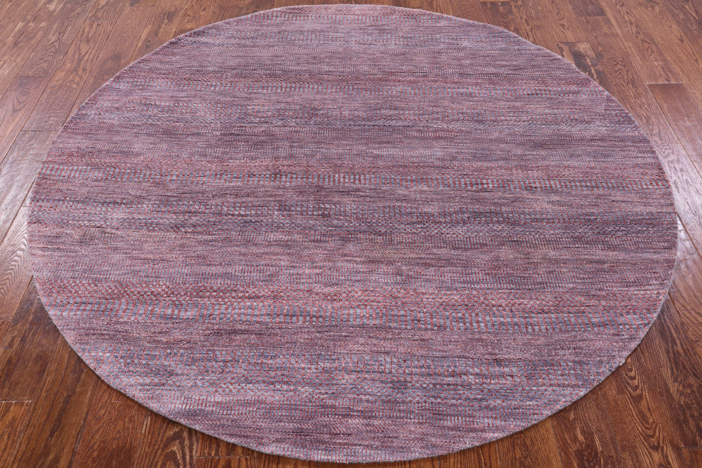 6' Round Savannah Grass Handmade Wool and Silk Rug Q11958