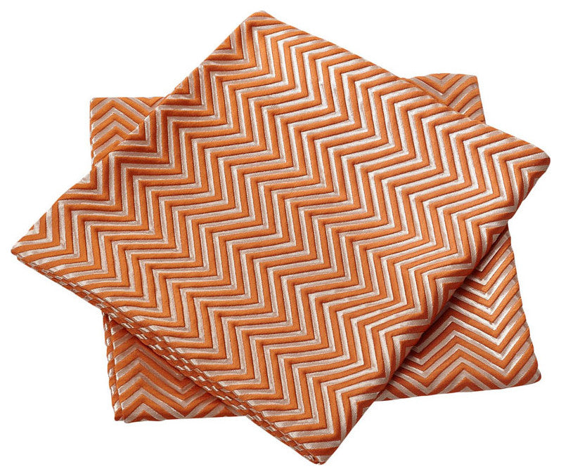 Chevron Jacquard Valance and Pillow Shell Sets , Burnt Orange, 20" X 20" / 56" X