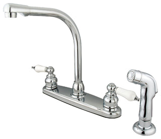Kingston Brass Centerset Kitchen Faucet, Polished Chrome