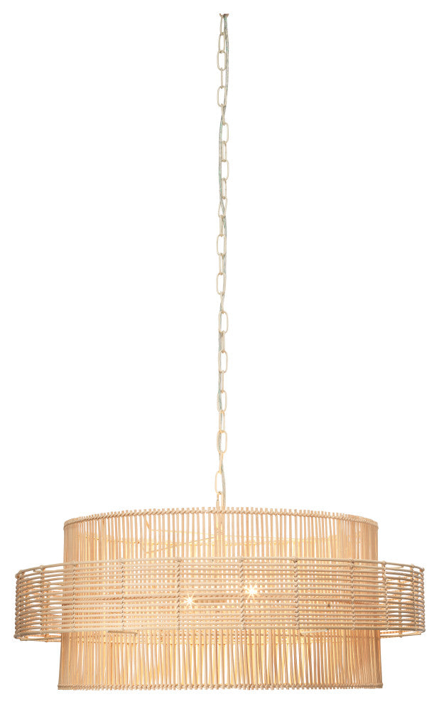 Concentric Rattan 2-Light Pendant