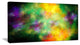 Colorful Sky with Blur Stars, Oversized Abstract Canvas Art Print, 60x28
