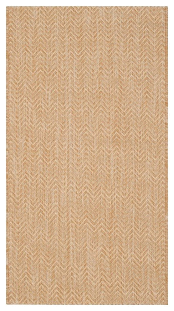 Safavieh Courtyard 8' X 11' Power Loomed Rug in Natural and Cream