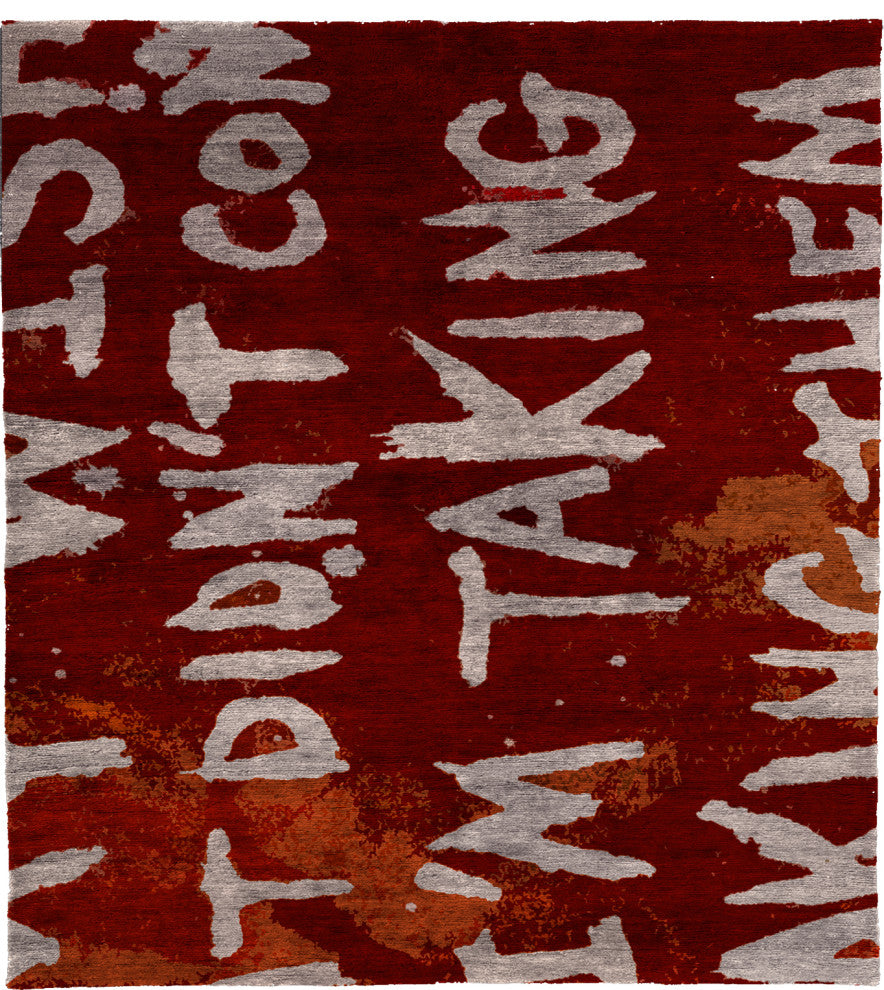 Mumble Silk Hand Knotted Tibetan Rug, 12' Square