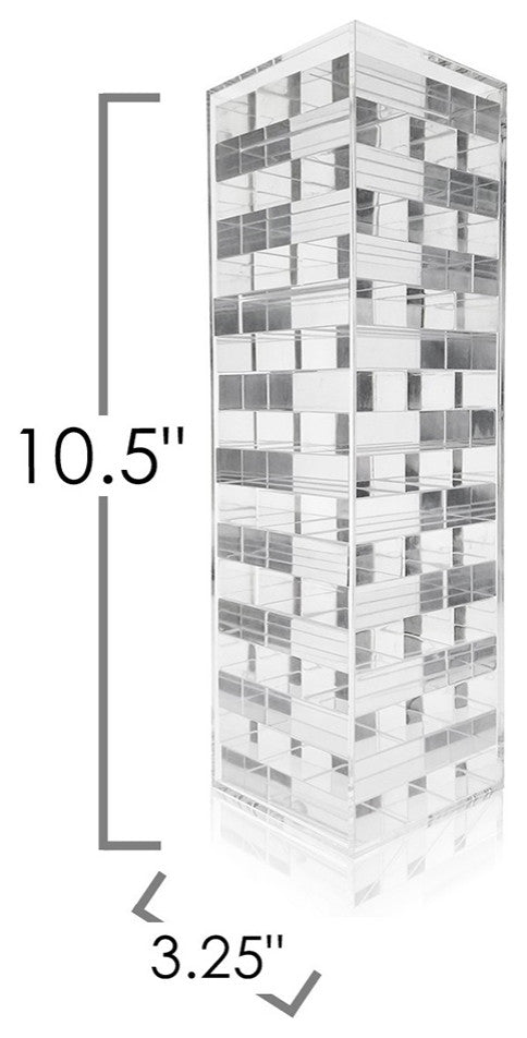OnDisplay 3D Luxe Acrylic Stacking Tower Puzzle Game - Tumbling Block Game (Pin