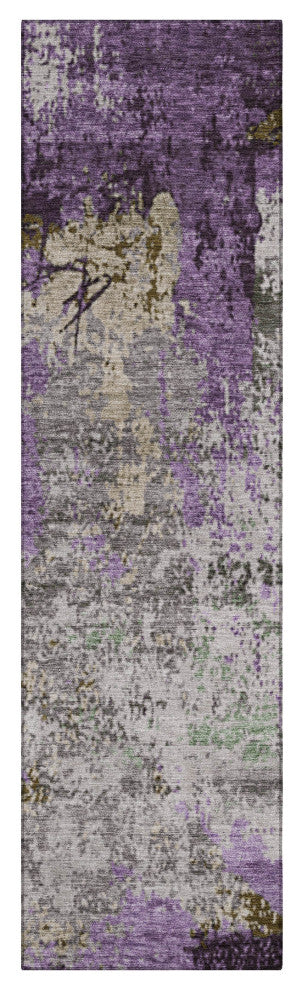 Machine Washable Indoor/Outdoor Chantille ACN1911 Violet 2'3" x 7'6" Runner Rug