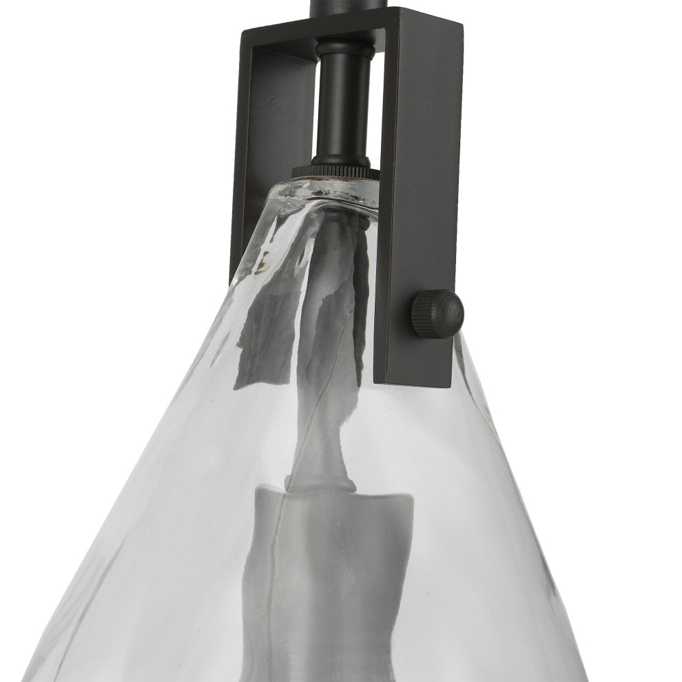 Uttermost Campester 1-Light Watered Glass Mini Pendant