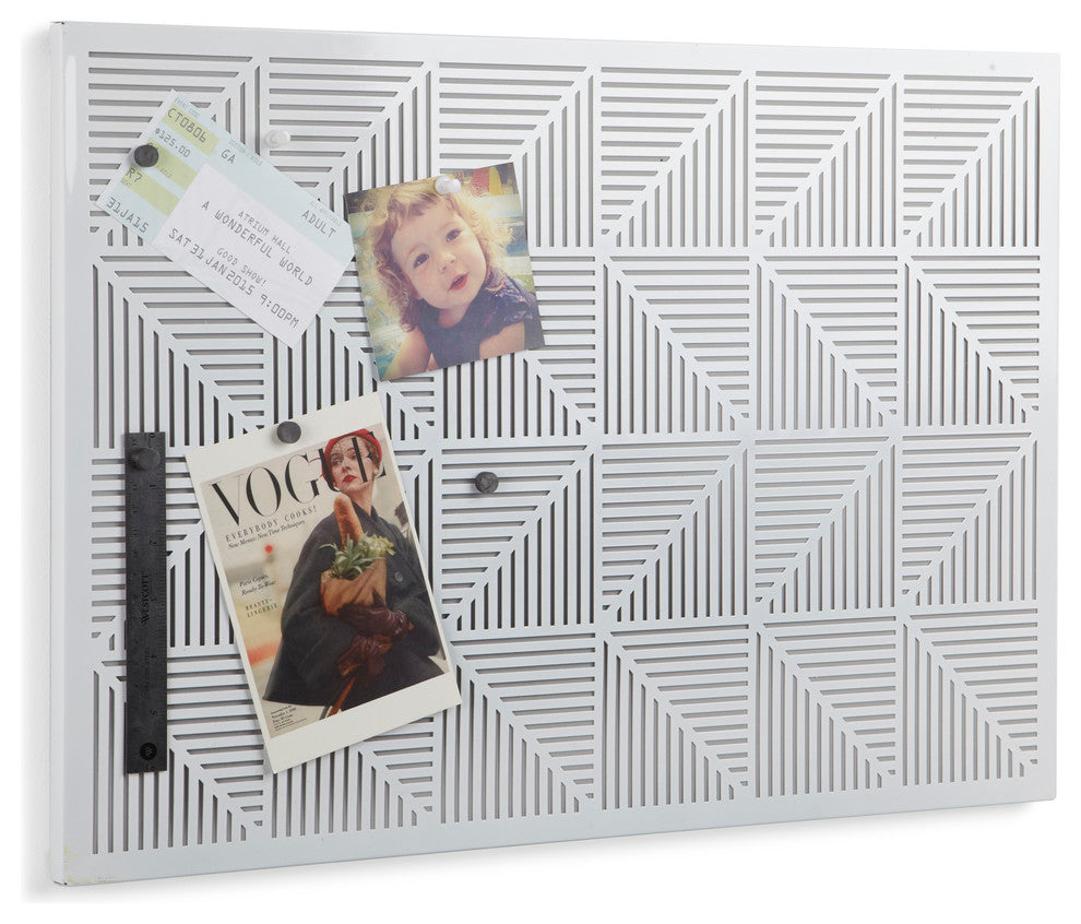 Trigon Bulletin Board, White