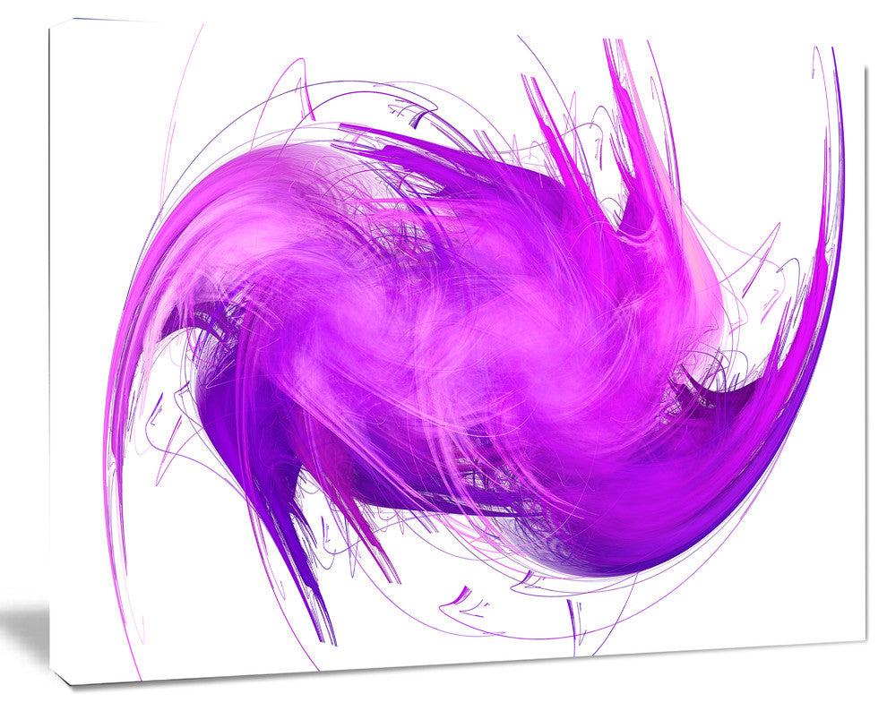 Abstract Purple Fractal Pattern, Abstract Wall Art Canvas, 20x12