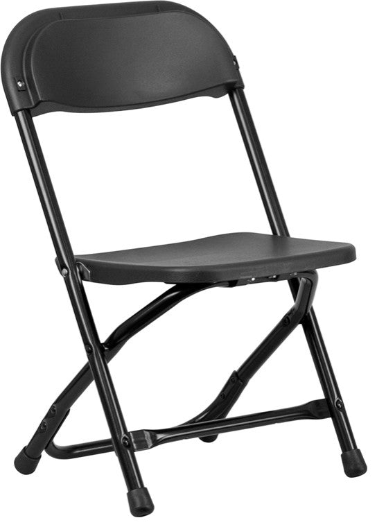 2 Pack Kids Plastic Folding Chair, Black