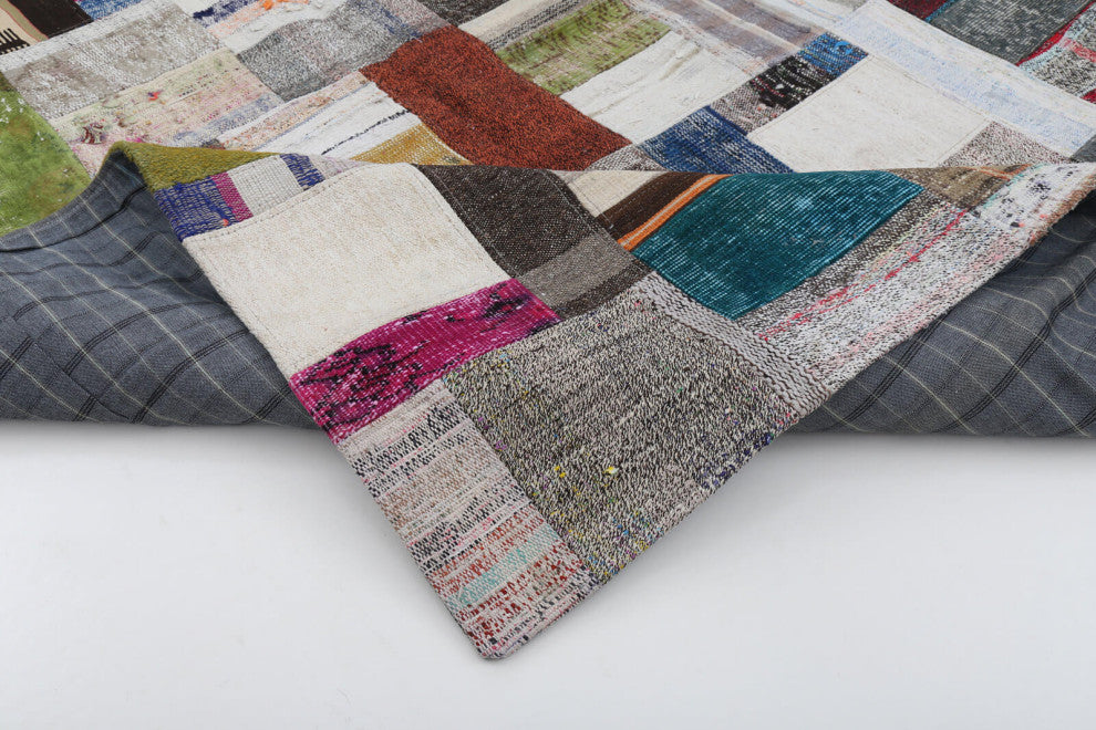 Rug N Carpet - Handmade Turkish 5' 9'' x 7' 10'' Rustic Patchwork Kilim Rug