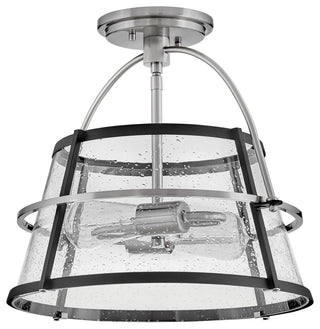 Hinkley Tournon Medium Semi-Flush Mount, Brushed Nickel