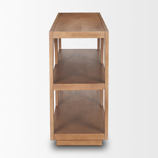 Bela Small Arched Console Table Medium Brown Wood