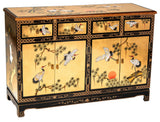 Gold Lacquer Sideboard Cranes