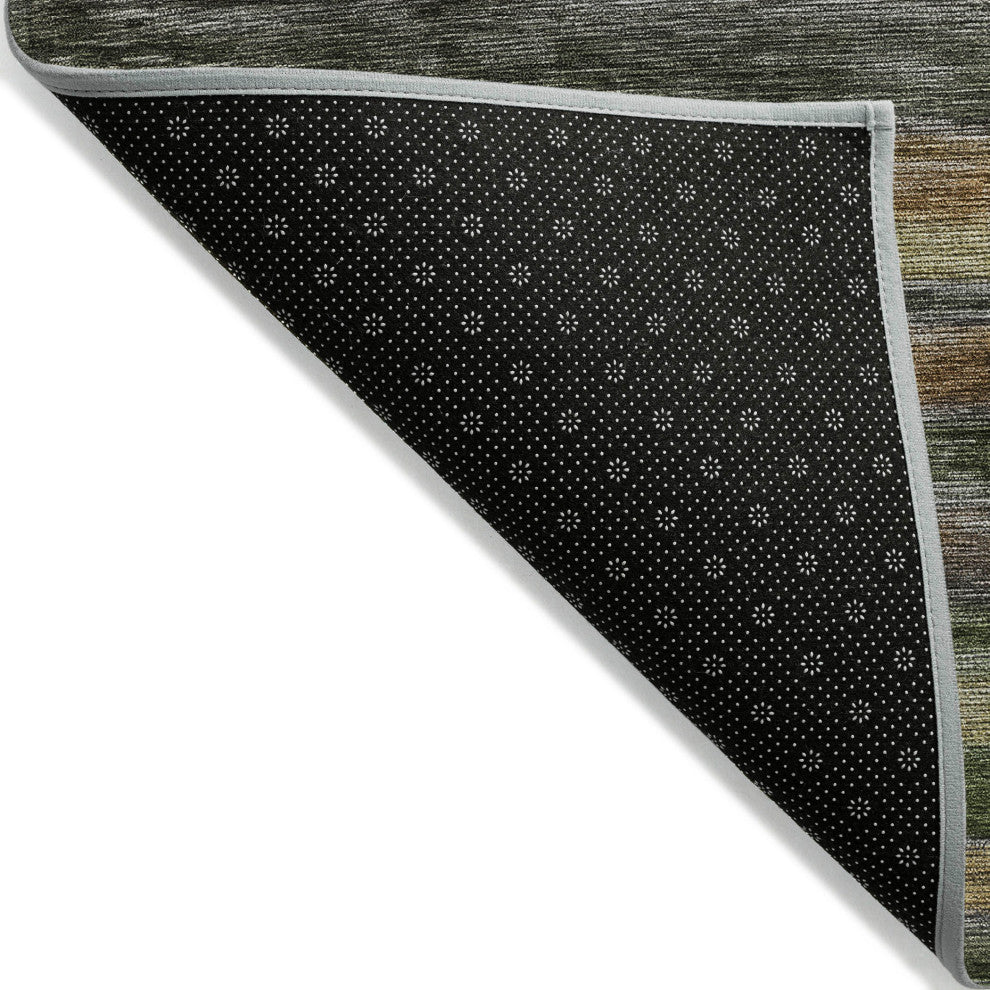 Machine Washable Indoor/Outdoor Chantille ACN1639 Brown 5' x 7'6" Rug