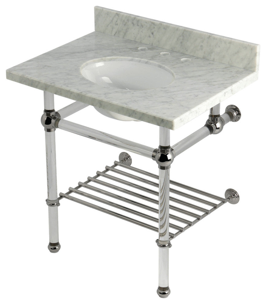 KVPB3030MAB6 30" Console Sink with Acrylic Legs (8", 3 Hole)
